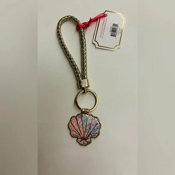 New Lilly Pulitzer Wristlet Keychain Seashell featured in Splashdance Summer - Picture 10 of 12